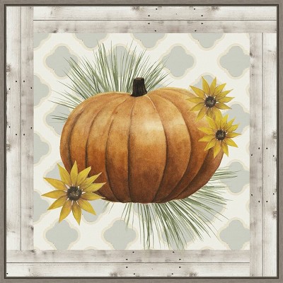 22" x 22" Sweet Autumn Collection E by Grace Popp Framed Wall Canvas - Amanti Art