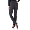 Rekucci Women's Pull-On Straight Leg Pants with Pockets & Tummy Control – Office Workwear Stretch Trousers - 3 of 4