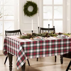 Christmas Classic Holiday Plaid Cotton Rectangle Tablecloth - Multicolor - 84x60 - Elrene Home Fashions