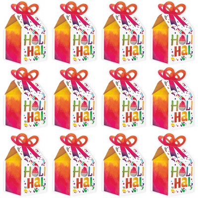 Multicolor Paper Festival of Colors Party Favor Boxes Set of 12