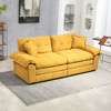 CAVINAS 84 Inch Chenille Sofa, Upholstered Loveseat Sofa, Deep Seat Sofa Couch with 2 Throw Pillows & Memory Foam for Living Room, Office, Bedroom - 2 of 4