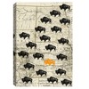 24" x 36" Where The Buffalo Roam by GI ArtLab Art on Canvas - Fine Art Canvas: Patriotic Bison, Unframed MDF - 4 of 4