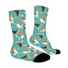 Beagle Scatter Blue Women Printed Crew Socks Funny Funky Socks Soft Polyester Novelty Gifts for Artists Men - 3 of 4