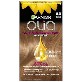 Garnier Olia Oil Permanent Hair Color - 8.0 Medium Blonde - 1 kit - 6.3 fl oz