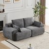 Mocamel memory Foam 2-Seater Sectional Sofa Pet-Friendly Corduroy Deep Loveseat No Assembly - 2 of 4
