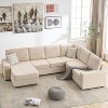 Modular Sectional Sofa, U/L-Shaped Couch w/ Removable Cover, Modern Convertible Deep Seat Sofa, Comfy Cloud Sleeper Sofa Couch for Living Room&Office - 4 of 4