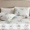 Inhand Microfiber Print Quilt Bedding Set, Flower print Soft Lightweight Coverlet For All Season - 4 of 4