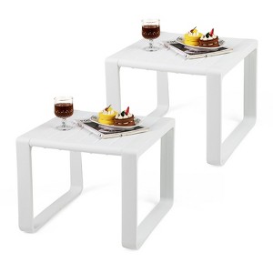 Tangkula Outdoor Side Table Set of 2 18" Weather Resistant Adirondack Table Patio - 1 of 4