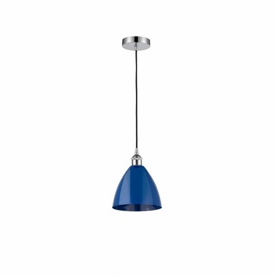 Plymouth Dome - 1 Light Cord Hung Mini Pendant In Industrial Style-11.25 Inches Tall and 7.5 Inches Wide