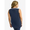 Jessica London Women's Plus Size Tipped Fine Gauge Tank - 3 of 4