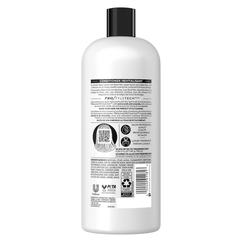 Tresemme Cruelty-free Keratin Repair Conditioner for Damaged Hair - 28 fl oz, 4 of 8