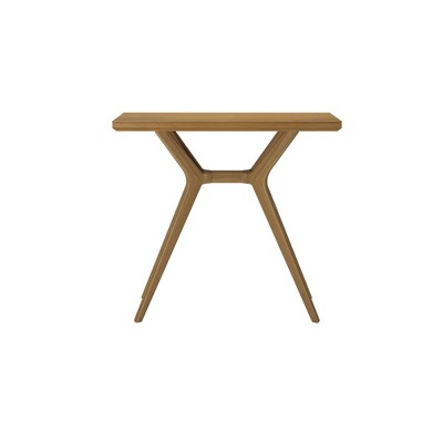 Pecan Solid Wood 36 Inch Console Table with Cross Legs