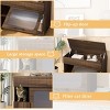 Modern Hidden Cat Litter Box Enclosure With Storage,Flip-Up Door And Wheels,Multi-Functional Side Table Nightstand For Cats-LAOTIES - 4 of 4