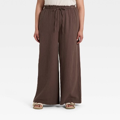 Women's High-Rise Wide Leg Pull-On Pants - Universal Thread™