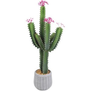 Artificial Cactus 3Ft（36"）Cactus Plants Potted Plant Faux Cacti Saguaro with Planter for Indoor Outdoor Home Garden Decor - 1 of 4