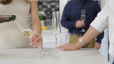 Viski Reserve European Lead-Free Crystal Rocks Glasses Set of 4