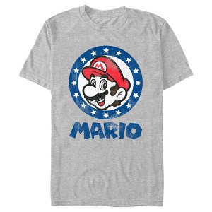 Men's Nintendo Distressed Americana Mario T-Shirt - 1 of 4