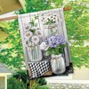 Checkered Mason Jars Spring House Flag Daisies Floral 28" x 40" Briarwood Lane - 4 of 4