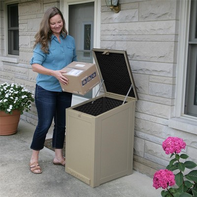 Cosco Tan and Brown Lockable Outdoor Package Delivery Box