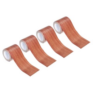 Unique Bargains Floor Door Table Desk Self-Adhesive Textured Masking Wood Grain Repair Tapes 2.2" x 15' 4 Pcs - 1 of 4