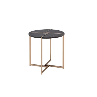 Acme Furniture Bromia Accent Table Black/Champagne Finish