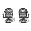 GDFStudio Arthur Modern Cast Aluminum and Waterproof Upholstered Patio Swivel Chair(Set of 2) - 2 of 4