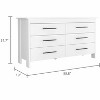 NicBex 6 Drawer Double Dresser for Bedroom,Chest of Drawers with Black Metal Handle Design,Storage Dressers for Bedroom - 3 of 4