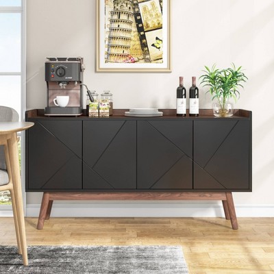 LITTLE TREE 55" Sideboard Buffet Cabinet Black
