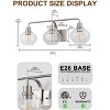 YANSUN 3-Light Vanity Light, Nickel Finish, Bubble Glass Shades, E26 Sockets, Non-Integrated Light Source - 4 of 4