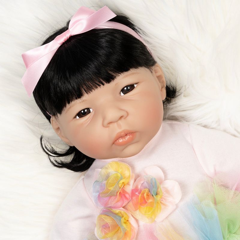 Paradise Galleries  Rainbow Ballerina Doll, 19.5 inch Reborn Toddler inch Made in GentleTouch Vinyl, 5-Piece Reborn Doll Gift Set, 3 of 9