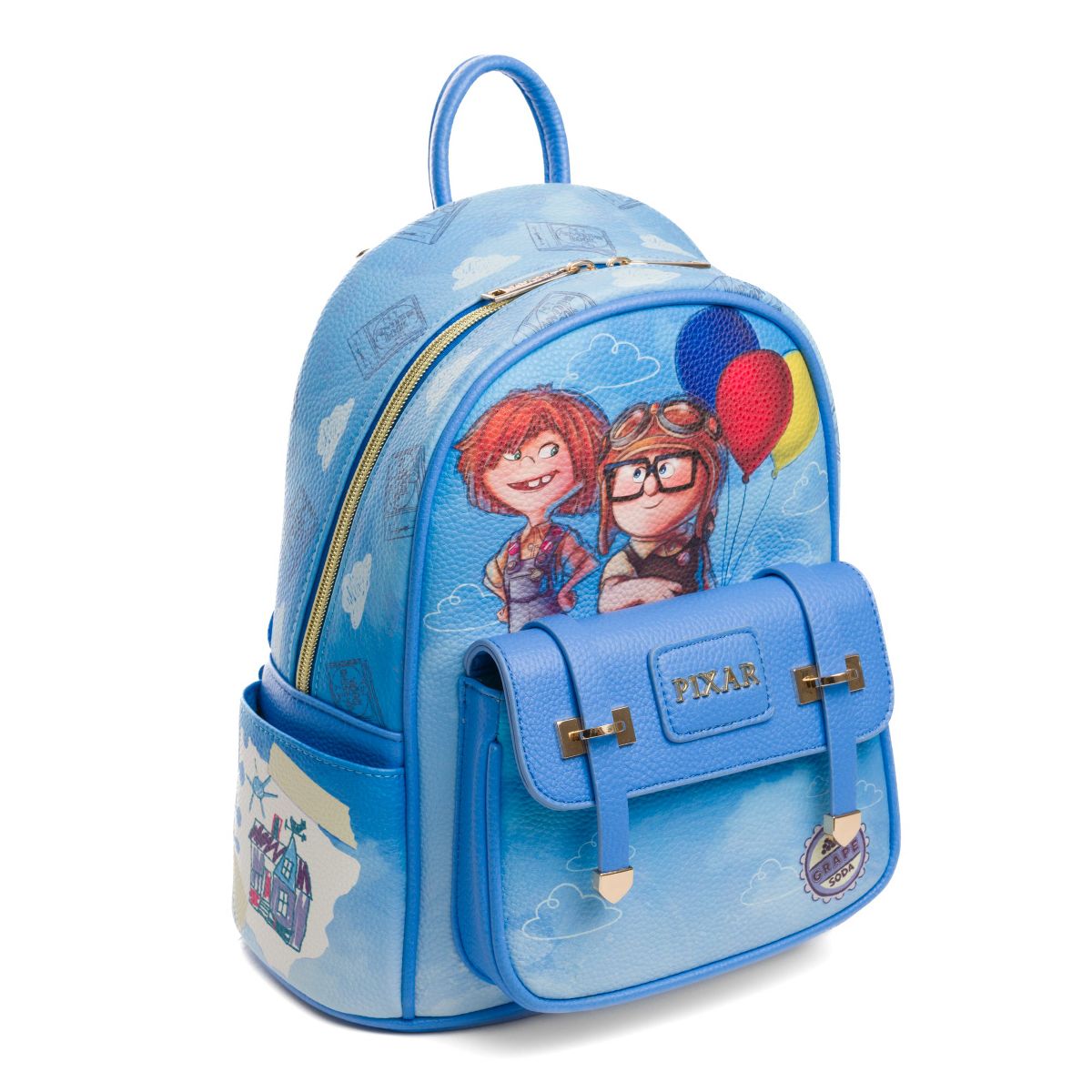 Pixar Up WondaPop 11" Vegan Leather Fashion Mini Backpack - thumbnail 3