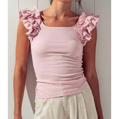 Women's Ruffled Scrunchy Shoulder Top - trend:notes