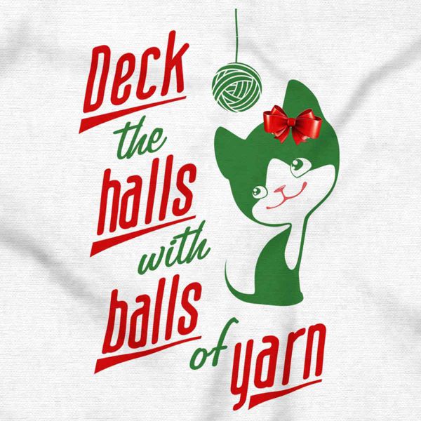 Deck The Halls with Balls of Yarn Hoodie Sweatshirt Women Brisco Brands