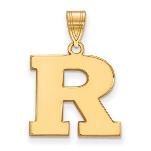 Black Bow Jewelry 10k Yellow Gold Rutgers Scarlet Knights NCAA Medium Pendant - 1 of 3