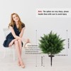 2 Pack 20 Inch Realistic Artificial Cypress Topiary Trees, UV Resistant Outdoor Fake Plants with Ground Stakes for Garden Patio & Home Decor - 3 of 4