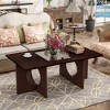 NicBex Modern 47" Wood Rectangular Coffee Table with Clear Tempered Glass Top for Living Room and Office - 3 of 4