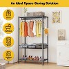 Heavy-Duty Mobile Garment Rack, 3 Level Adjustable Clothing Rail with Lockable Casters, Freestanding Storage for Home - 2 of 4
