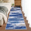 Runner Rug 2x6 Machine Washable Kitchen Rug, Low Pile Modern Bedside Rug, Non Slip Soft Floor Carpet, Foldable Abstract Rug for Entryway, Bathroom - 2 of 4