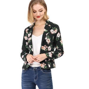 INSPIRE CHIC Women's Notched Lapel Open Front Business Casual Blazer - 1 of 4