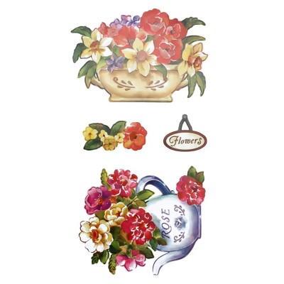 Slickblue Flower Select Wall Stickers Easy to Apply Peel and Stick Floral Vinyl Décor 13x23.5 inch