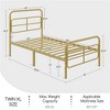 Yaheetech Modern Metal Platform Bed with Geometric Patterned Headboard - 3 of 4