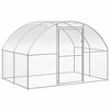vidaXL Galvanized Steel Outdoor Chicken Coop - Spacious, Durable, Easy-to-Clean Enclosure for Chickens, Ducks, Hens and Other Small Animals - Silver - 2 of 4