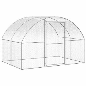 vidaXL Chicken Coop Battery Cage Hen Enclosure Chicken House Galvanized Steel - 1 of 4