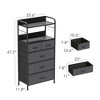 5 Drawer Dresser for Bedroom, Storage Dresser Organizer with Fabric Bins, Easy Pull Handle, Chest of Drawers for Closet, Hallway, Gray - 2 of 4