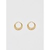 Amy and Annette 14K Gold Graduated Hoop Huggie Earring - 3 of 4