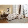 Hyleory Corduroy L-Shaped Sectional Sofa, 3-Seater Couch with Movable Ottoman, Modular Living Room Furniture for Apartments - 4 of 4