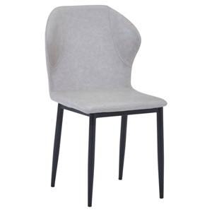LeisureMod Upholstered Dining Chair in Fabric with Iron Legs Mosaic Series - 1 of 4