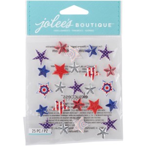 Jolee's Boutique Dimensional Stickers - Patriotic Stars, 25pcs - 1 of 1
