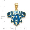 Black Bow Jewelry 14k Yellow Gold Plated Sterling Silver New Orleans Privateers NCAA Extra Large Pendant - 2 of 3