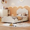 Twin Upholstered Platform Bed with Cloud-Shaped Bed Board - 3 of 4